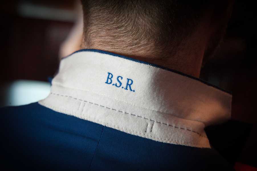 BSR Embroidered Suit Collar Detail